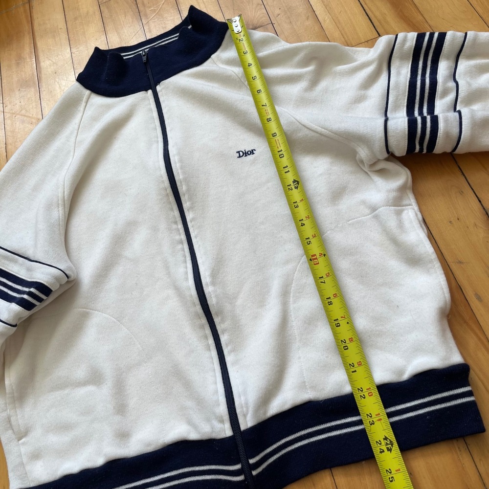 Dior White and Navy Zip-Up Performance Jacket - Picture 7 of 12